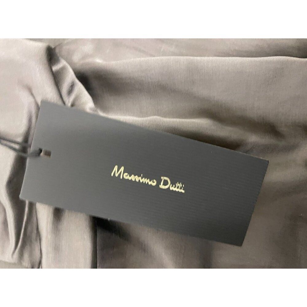 Massimo Dutti Womens Mini Dress XS Gray Flowing Satin Sleeveless 6655/655 NWT - Picture 6 of 11